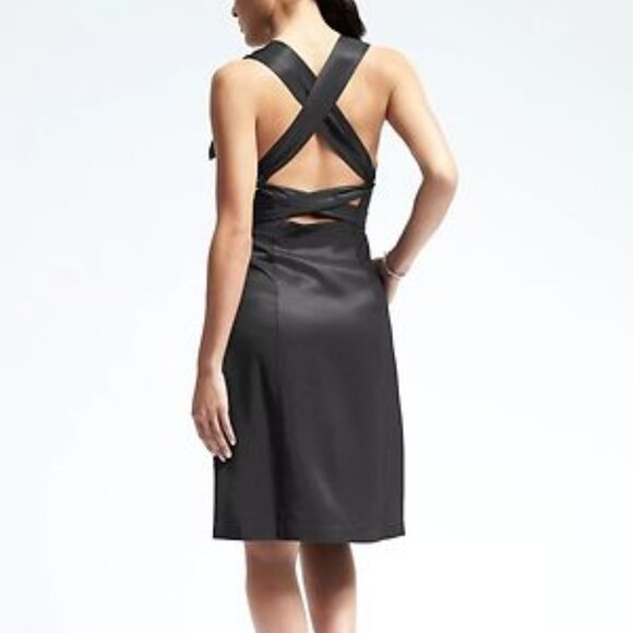 Banana Republic | Ivory Heritage Collection Lined Strappy Grommet Dress 12 NWT - Picture 7 of 7